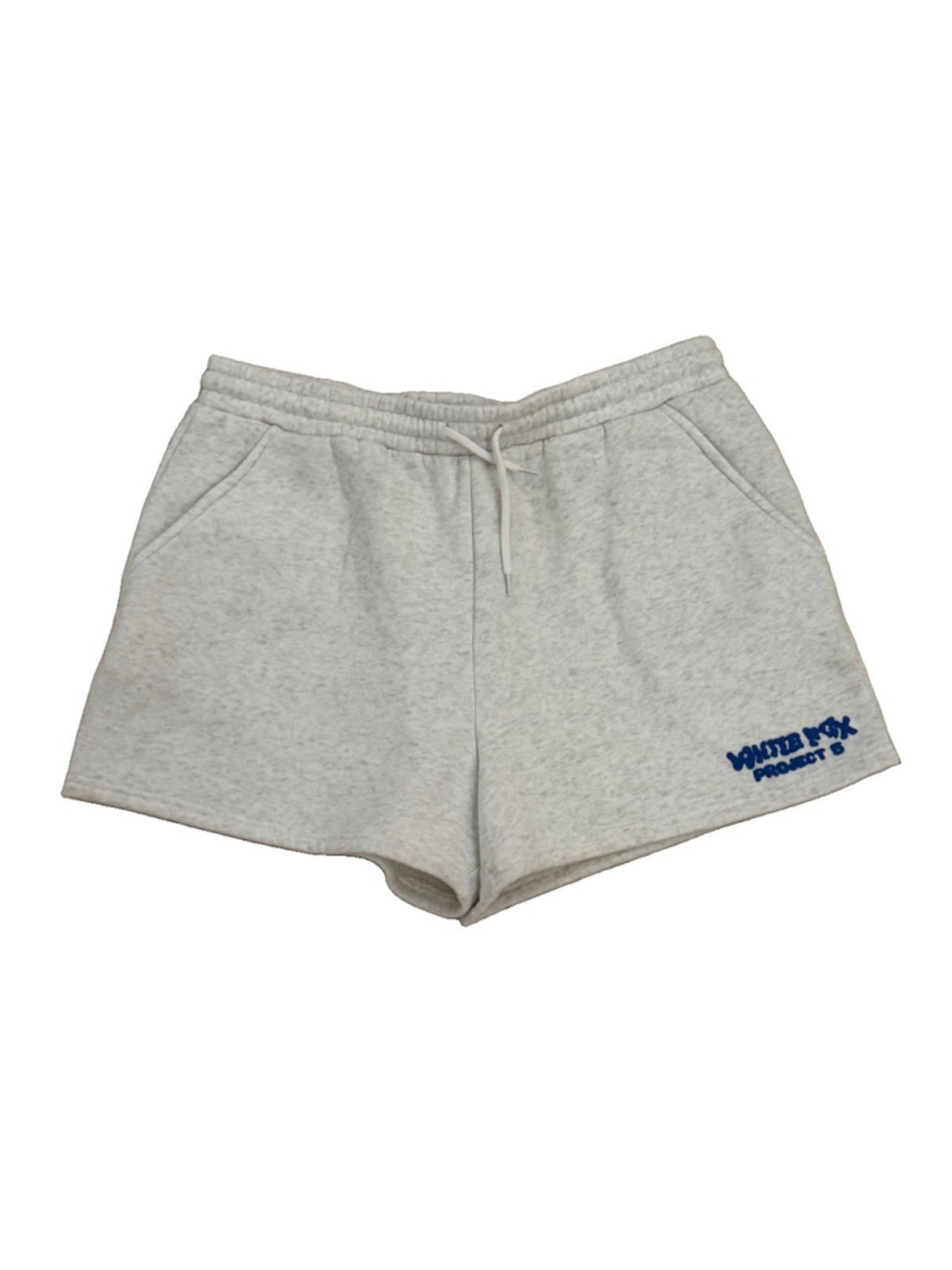 White Fox Shorts Womens XL Gray Project 5 Fleece Drawstring Casual Lounge Sweats